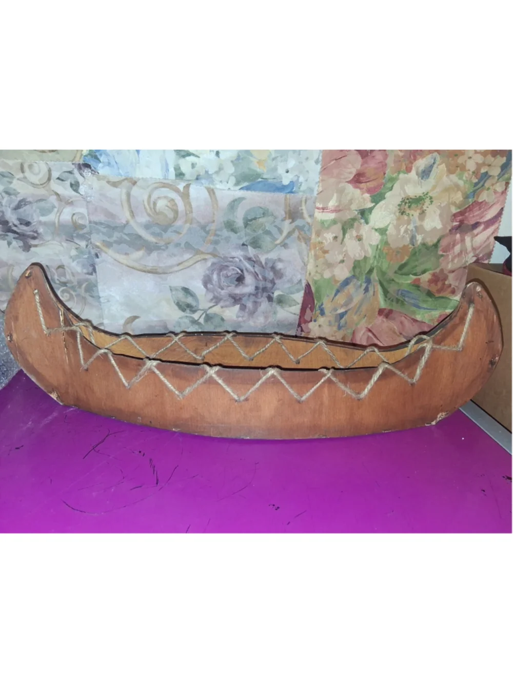 Wooden Adirondack Canoe Decorative Collectible 18